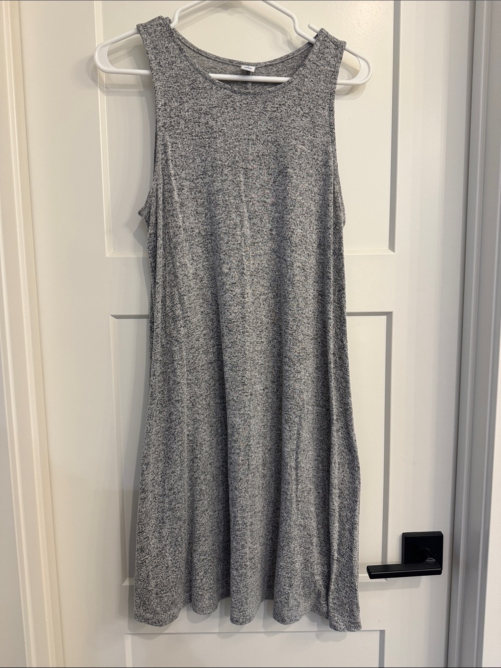 Old Navy Heather Gray Sleeveless Swing Mini Dress